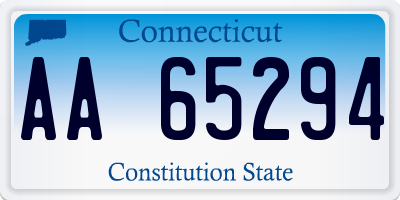 CT license plate AA65294