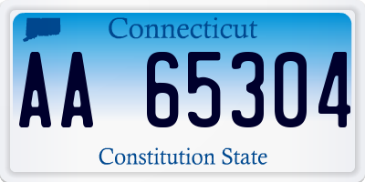 CT license plate AA65304