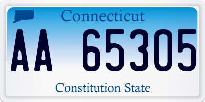 CT license plate AA65305