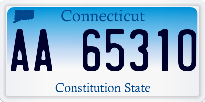 CT license plate AA65310