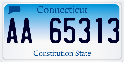 CT license plate AA65313