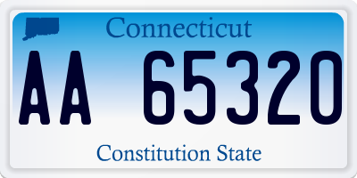 CT license plate AA65320