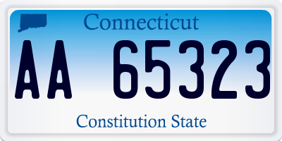CT license plate AA65323