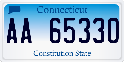 CT license plate AA65330