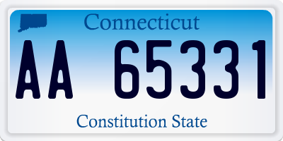 CT license plate AA65331