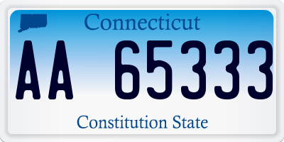 CT license plate AA65333