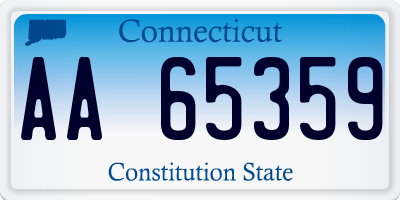 CT license plate AA65359