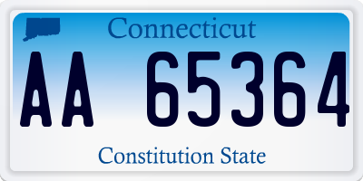 CT license plate AA65364