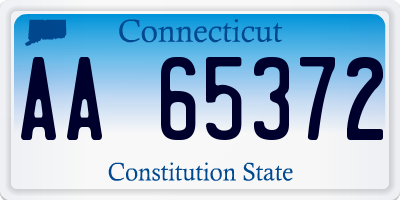 CT license plate AA65372