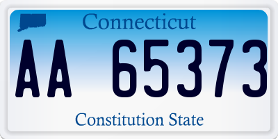 CT license plate AA65373