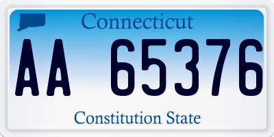 CT license plate AA65376