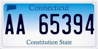 CT license plate AA65394