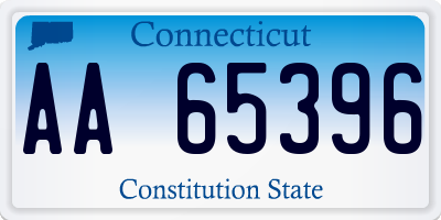 CT license plate AA65396