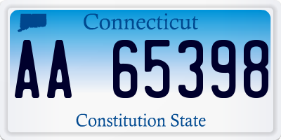 CT license plate AA65398