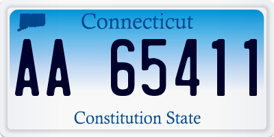 CT license plate AA65411