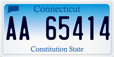 CT license plate AA65414