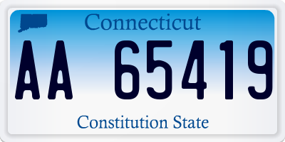 CT license plate AA65419