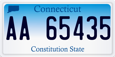 CT license plate AA65435