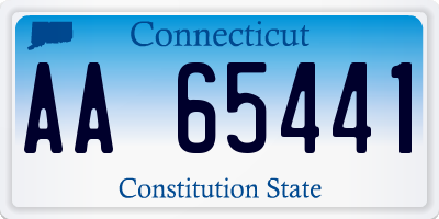 CT license plate AA65441