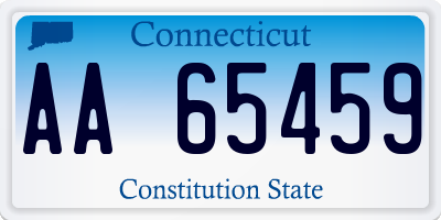 CT license plate AA65459
