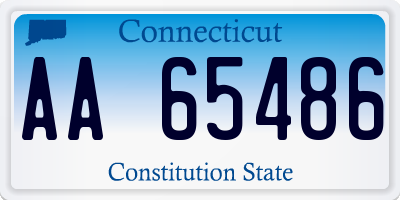 CT license plate AA65486