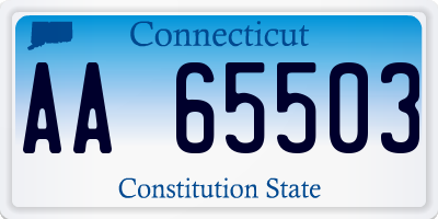 CT license plate AA65503