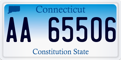 CT license plate AA65506