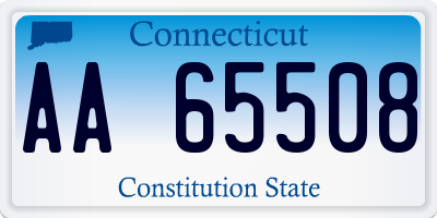 CT license plate AA65508