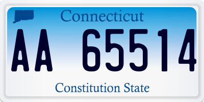 CT license plate AA65514