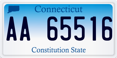 CT license plate AA65516