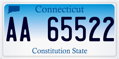 CT license plate AA65522