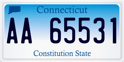 CT license plate AA65531