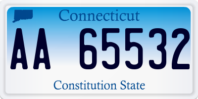 CT license plate AA65532