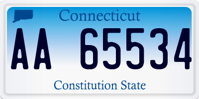 CT license plate AA65534