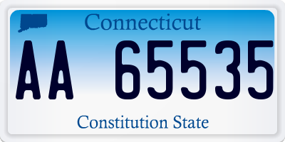 CT license plate AA65535