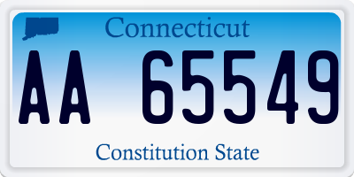 CT license plate AA65549