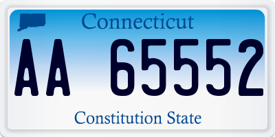 CT license plate AA65552