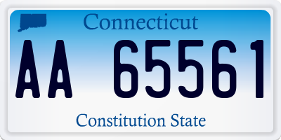 CT license plate AA65561