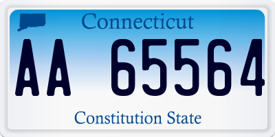 CT license plate AA65564