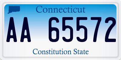 CT license plate AA65572