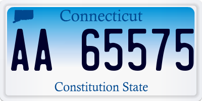 CT license plate AA65575