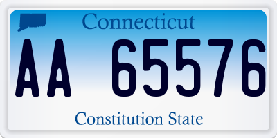 CT license plate AA65576