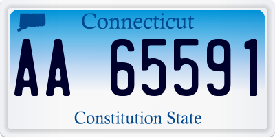 CT license plate AA65591