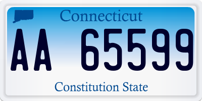 CT license plate AA65599