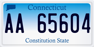 CT license plate AA65604