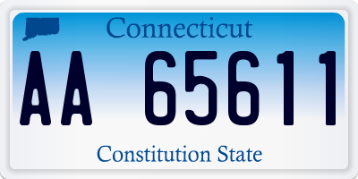 CT license plate AA65611
