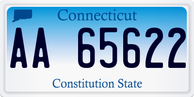 CT license plate AA65622