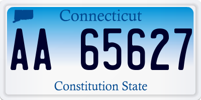 CT license plate AA65627