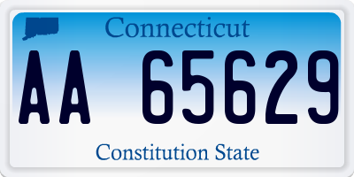 CT license plate AA65629