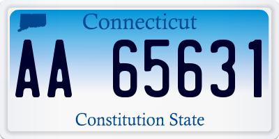 CT license plate AA65631